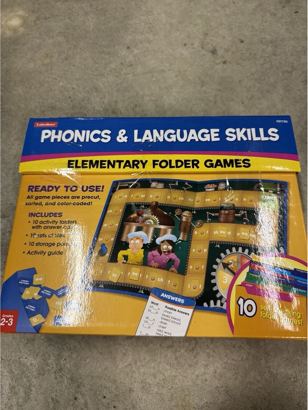 Lakeshore phonics. language skills elementary folder games box teacher
